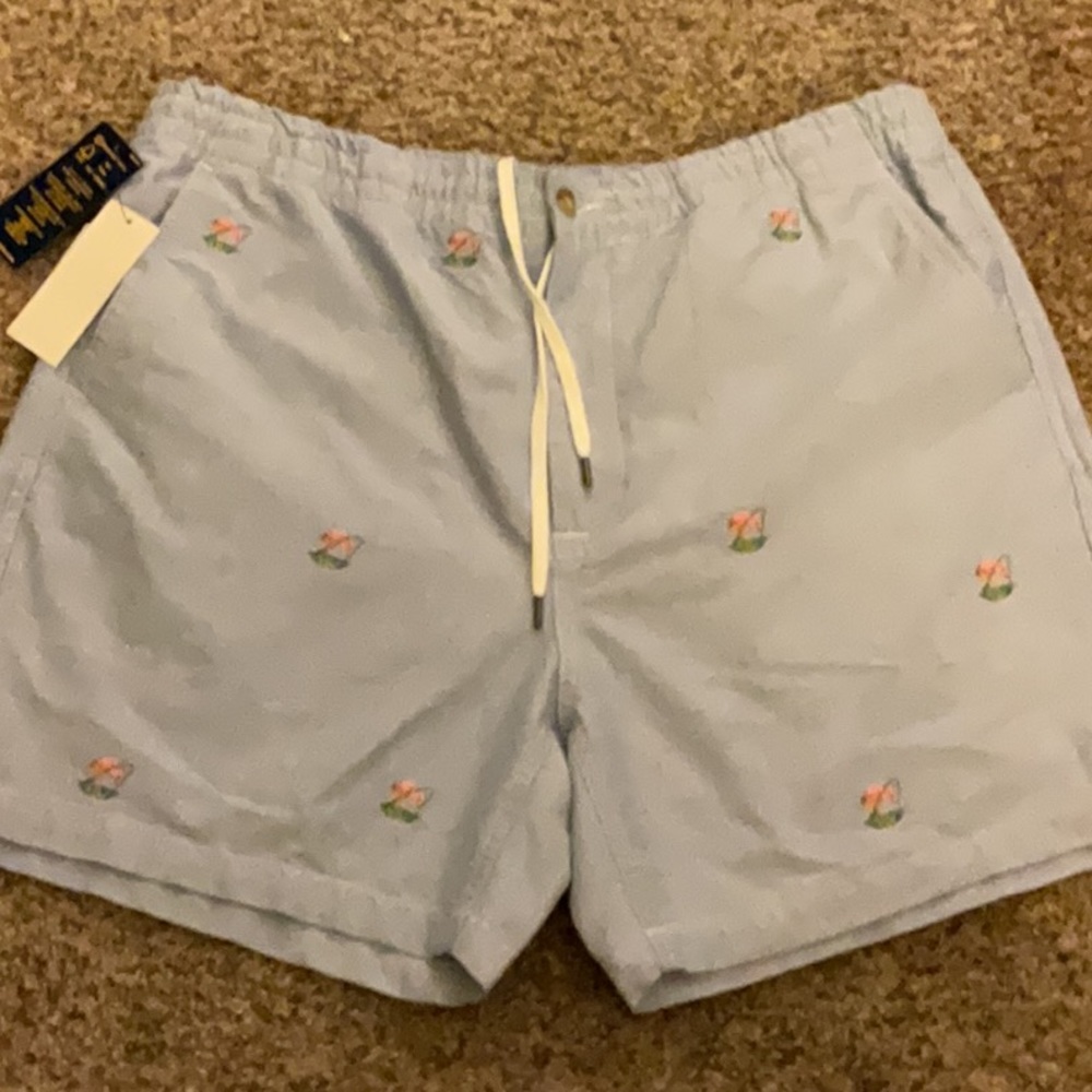 Ralph Lauren Polo Pink Flamingo Shorts  XL NWT $125 Preppy